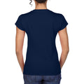 Marineblau - Pack Shot - Gildan Damen Kurzarm T-Shirt mit V-Ausschnitt