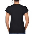 Schwarz - Pack Shot - Gildan Damen Kurzarm T-Shirt mit V-Ausschnitt