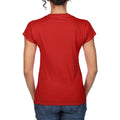 Rot - Pack Shot - Gildan Damen Kurzarm T-Shirt mit V-Ausschnitt