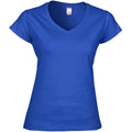Königsblau - Front - Gildan Damen Kurzarm T-Shirt mit V-Ausschnitt