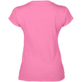 Rosa - Back - Gildan Damen Kurzarm T-Shirt mit V-Ausschnitt