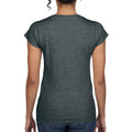 Dunkel meliert - Pack Shot - Gildan Damen Kurzarm T-Shirt mit V-Ausschnitt