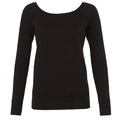 Schwarz - Front - Bella + Canvas - Sweatshirt Weite Öffnung für Damen