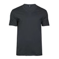 Dunkelgrau - Front - Tee Jay - T-Shirt V-Ausschnitt für Herren