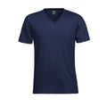 Marineblau - Front - Tee Jay - T-Shirt V-Ausschnitt für Herren