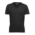 Schwarz - Front - Tee Jay - T-Shirt V-Ausschnitt für Herren