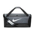 Eisengrau-Schwarz-Weiß - Front - Nike - Reisetasche "Brasilia", Swoosh, Training, 60l