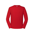 Rot - Front - Fruit of the Loom - "Iconic Premium" T-Shirt für Herren  Langärmlig