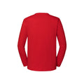 Rot - Back - Fruit of the Loom - "Iconic Premium" T-Shirt für Herren  Langärmlig