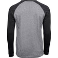 Grau meliert-Schwarz - Back - Tee Jay - T-Shirt für Herren - Baseball
