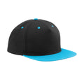 Schwarz-Meeresblau - Front - Beechfield - Snapback Mütze 5 Segmente für Herren-Damen Unisex