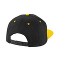 Schwarz-Gelb - Back - Beechfield - Snapback Mütze 5 Segmente für Herren-Damen Unisex