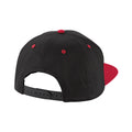 Schwarz-Rot - Back - Beechfield - Snapback Mütze 5 Segmente für Herren-Damen Unisex