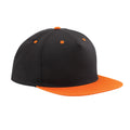 Schwarz-Orange - Front - Beechfield - Snapback Mütze 5 Segmente für Herren-Damen Unisex
