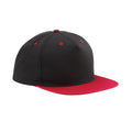 Schwarz-Rot - Front - Beechfield - Snapback Mütze 5 Segmente für Herren-Damen Unisex