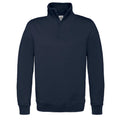 Marineblau - Front - B&C - "ID.004" Sweatshirt mit kurzem Reißverschluss für Herren
