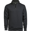 Dunkelgrau - Front - Tee Jay - Sweatshirt mit halbem Reißverschluss für Herren-Damen Unisex