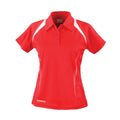 Rot-Weiß - Front - Spiro - "Team Spirit" Poloshirt für Damen