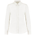 Weiß - Front - Kustom Kit - Hemd für Damen  Langärmlig