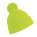 Fluoreszierendes Gelb - Front - Result - "Winter Essentials" Mütze für Kinder