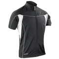 Schwarz-Weiß - Front - Spiro - "Bikewear" Performance-Jacke Durchgehender Reißverschluss für Herren