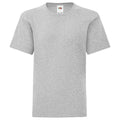 Grau meliert - Front - Fruit of the Loom - "Iconic" T-Shirt für Kinder