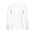 Weiß - Back - B&C - "#E150" T-Shirt für Damen  Langärmlig