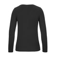 Schwarz - Back - B&C - "#E150" T-Shirt für Damen  Langärmlig