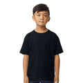 Pechschwarz - Front - Gildan - T-Shirt Weiche Haptik für Kinder