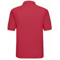 Rot - Back - Russel Herren Klassik Kurzarm Polycotton Polo Shirt