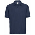 Marineblau - Front - Russel Herren Klassik Kurzarm Polycotton Polo Shirt