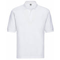 Weiß - Front - Russel Herren Klassik Kurzarm Polycotton Polo Shirt