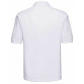 Weiß - Back - Russel Herren Klassik Kurzarm Polycotton Polo Shirt