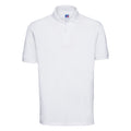 Weiß - Front - Russell Herren Polo-Shirt, Kurzarm