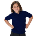 Marineblau - Back - Jerzees Schoolgear Kinder Pikee Polo Shirt