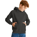 Schwarz - Back - Jerzees Schoolgear Pullover mit Kapuze für Kinder
