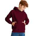 Burgunder - Back - Jerzees Schoolgear Pullover mit Kapuze für Kinder