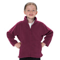 Burgunder - Back - Jerzees Schoolgear Fleece Jacke für Kinder