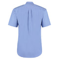 Mittelblau - Back - Kustom Kit Corporate Oxford Herren Hemd, Kurzarm