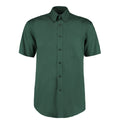 Flaschengrün - Front - Kustom Kit Corporate Oxford Herren Hemd, Kurzarm