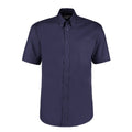 Mitternacht Marineblau - Front - Kustom Kit Corporate Oxford Herren Hemd, Kurzarm