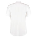 Weiß - Back - Kustom Kit Workwear Oxford Herren Hemd, Kurzarm