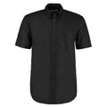 Schwarz - Front - Kustom Kit Workwear Oxford Herren Hemd, Kurzarm
