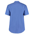 Blau - Back - Kustom Kit Workwear Oxford Herren Hemd, Kurzarm