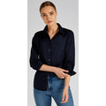 Dunkles Marineblau - Back - Kustom Kit Workwear Oxford Bluse, Langarm