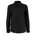 Schwarz - Front - Kustom Kit Workwear Oxford Bluse, Langarm