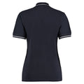 Marineblau-Weiß - Back - Kustom Kit St. Mellion Damen Poloshirt, Kurzarm