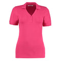 Himbeere - Front - Kustom Kit Sophia Comfortec® Damen Kurzarm-Poloshirt mit V-Ausschnitt