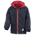 Rot-Marineblau - Front - Result Storm Stuff Jacke für Kinder, Beidseitig tragbar