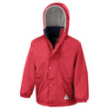 Rot-Marineblau - Side - Result Storm Stuff Jacke für Kinder, Beidseitig tragbar